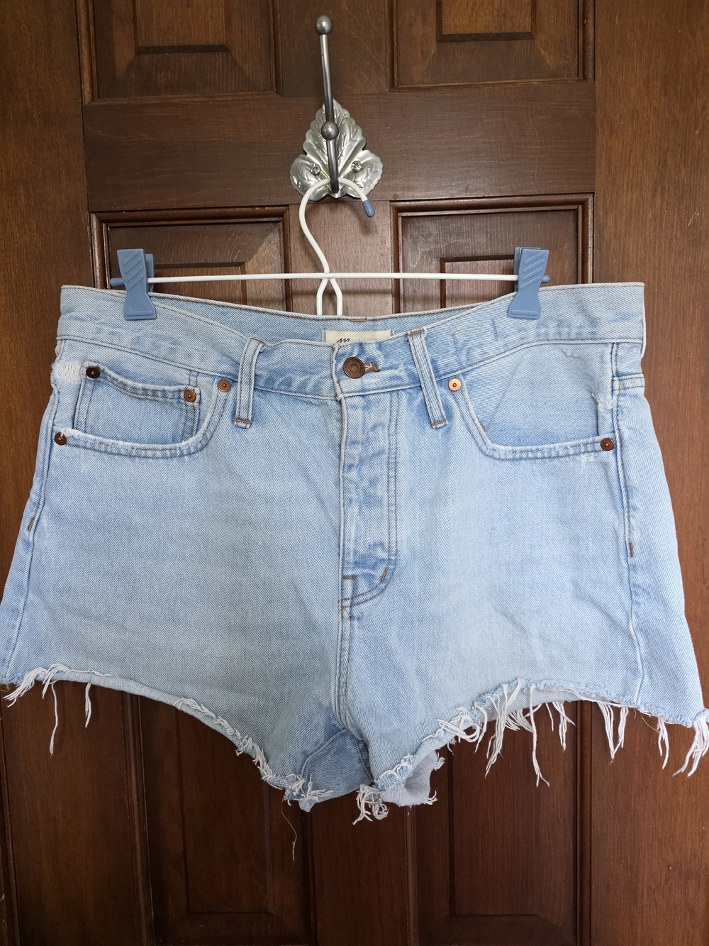 Madewell Light Blue Cutoff Relaxed Denim Shorts Size 29 (8-10) EUC